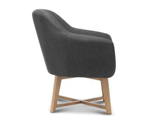 Aston Tub Accent Chair Charcoal