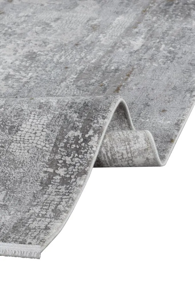 Aura Gray Bamboo Woven Modern Living Room Rug 2811