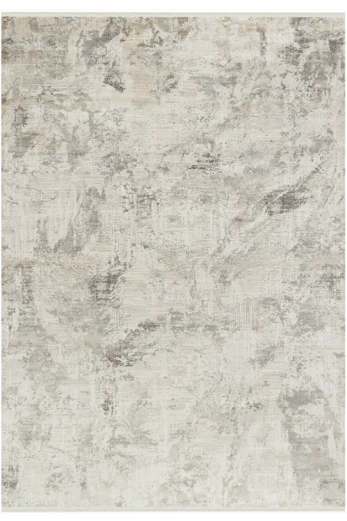 Aura Gray Bamboo Woven Modern Living Room Rug 2851