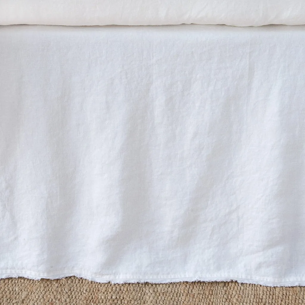 Austin Bed Skirt - White - King