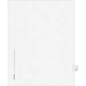 Avery® Individual Legal Dividers Allstate(R) Style, Letter Size, Side Tab #46 (82244)