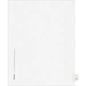 Avery® Individual Legal Dividers Allstate(R) Style, Letter Size, Side Tab #74 (82272)