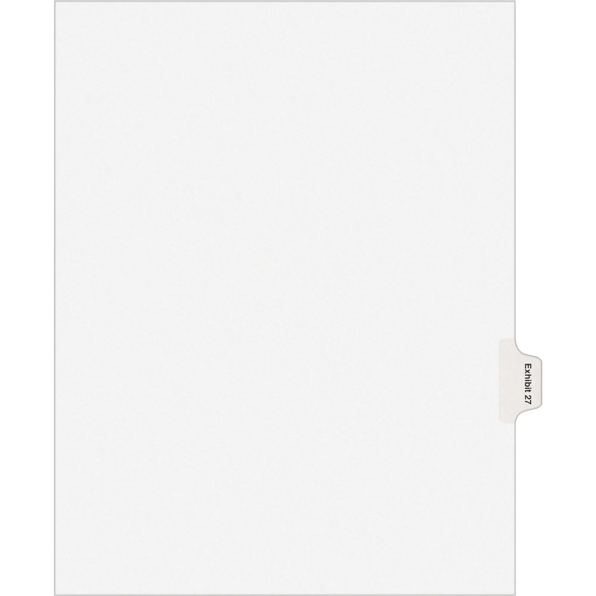 Avery® Individual Legal Dividers Allstate(R) Style, Letter Size, Side Tab EXHIBIT 27 (82159)