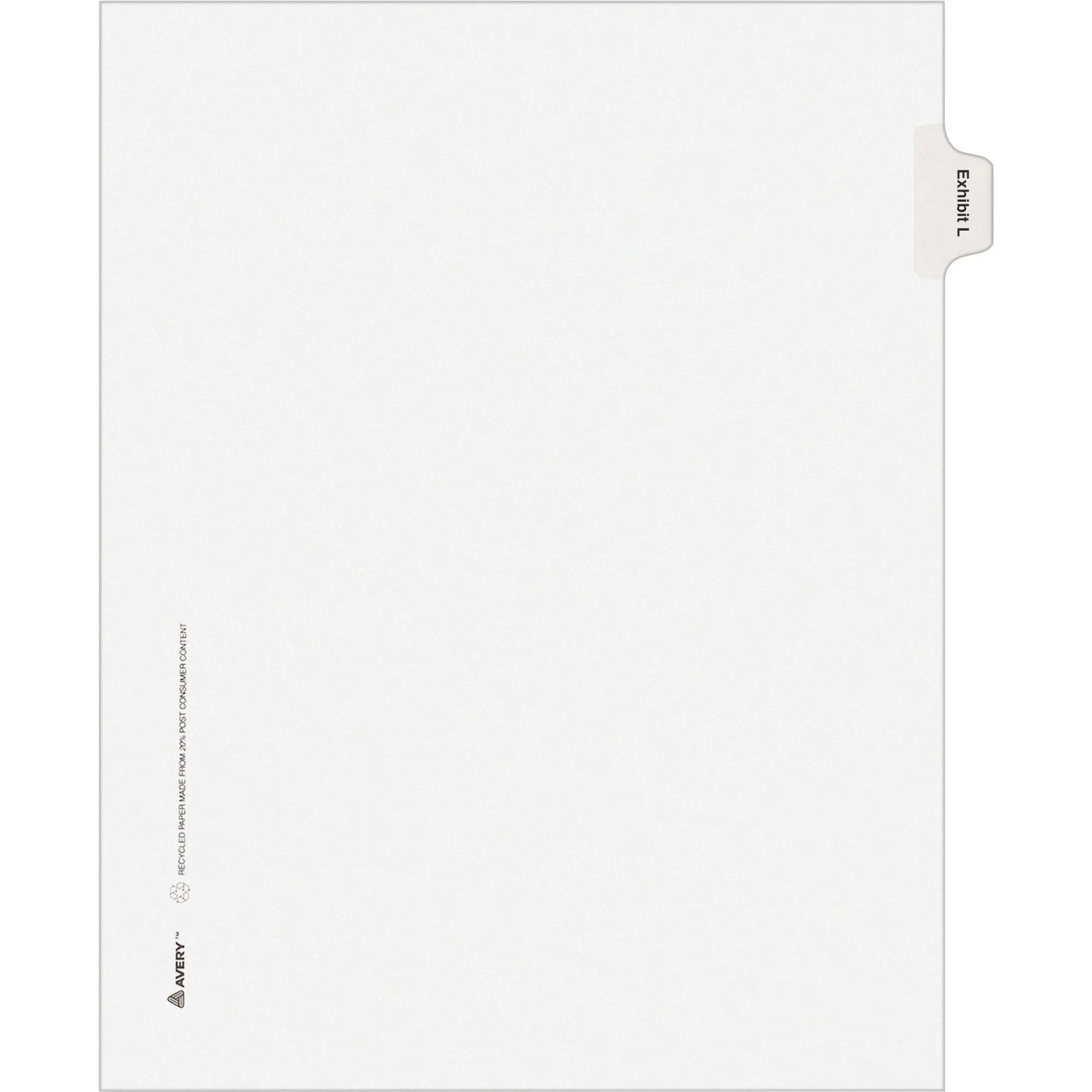 Avery® Individual Legal Dividers Allstate(R) Style, Letter Size, Side Tab EXHIBIT L (82118)