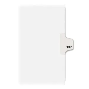 Avery® Individual Legal Dividers Avery® Style, Letter Size, Side Tab #137 (82353)