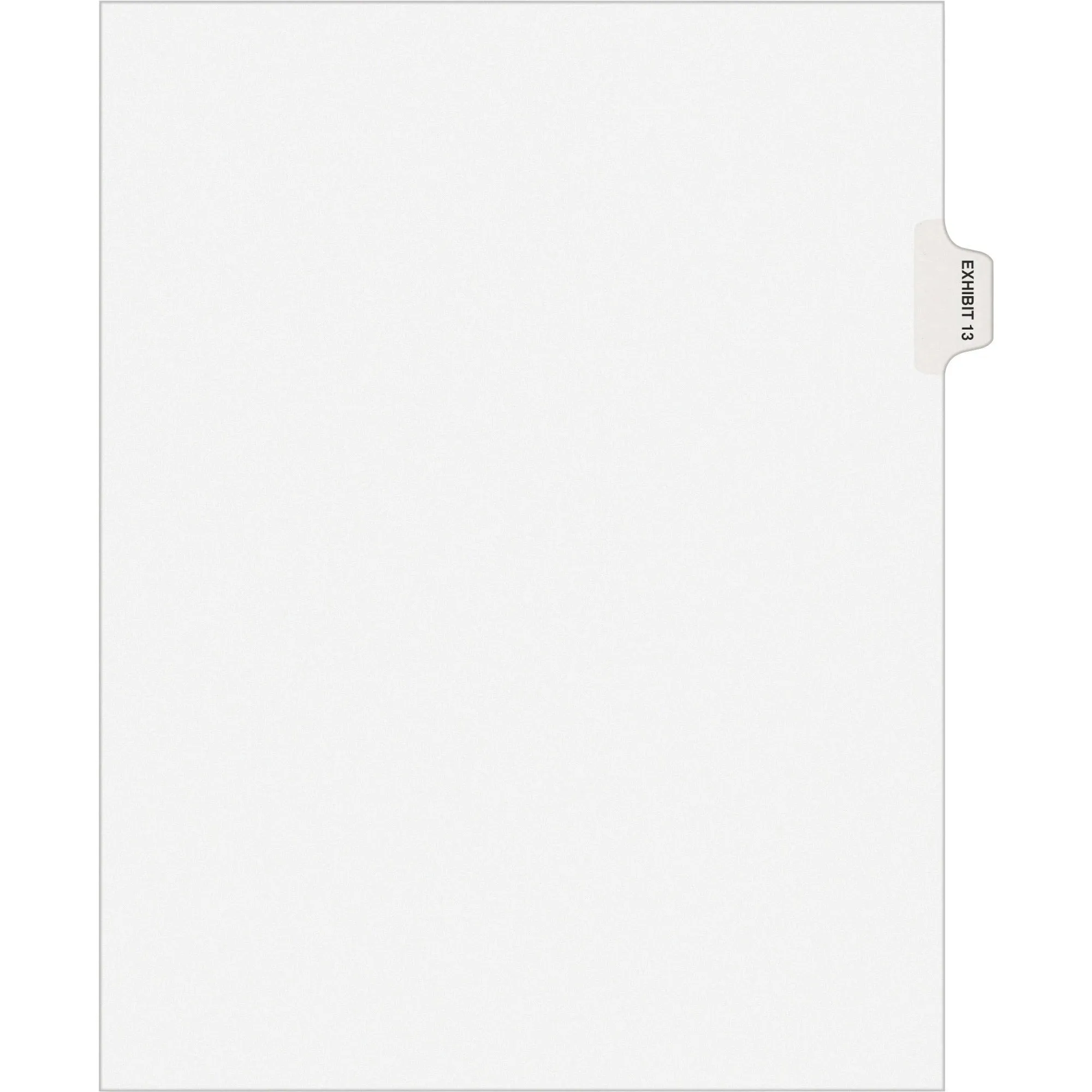 Avery® Individual Legal Dividers Avery® Style, Letter Size, Side Tab EXHIBIT 13 (82333)