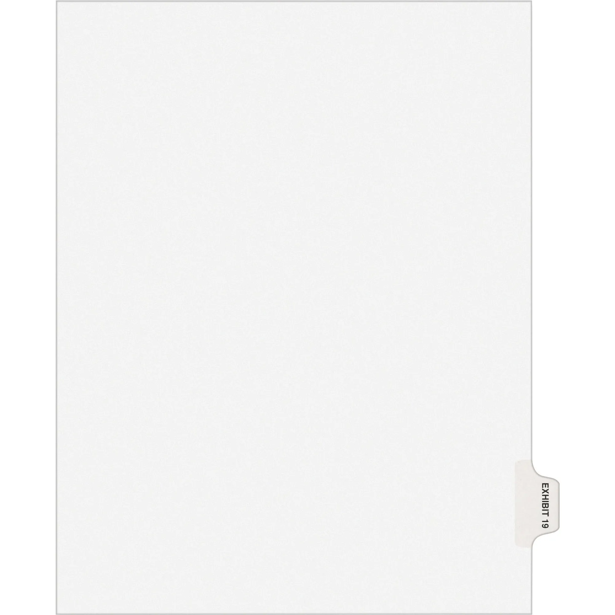 Avery® Individual Legal Dividers Avery® Style, Letter Size, Side Tab EXHIBIT 19 (82339)