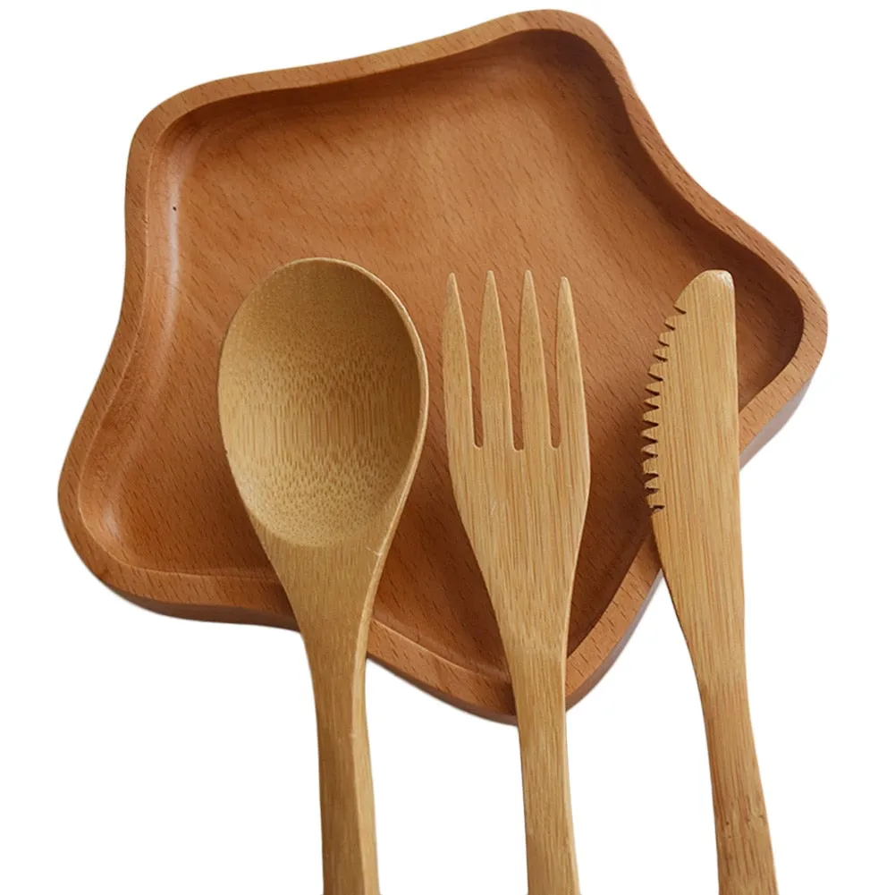 Bamboo Cutlery Set with FREE pouch