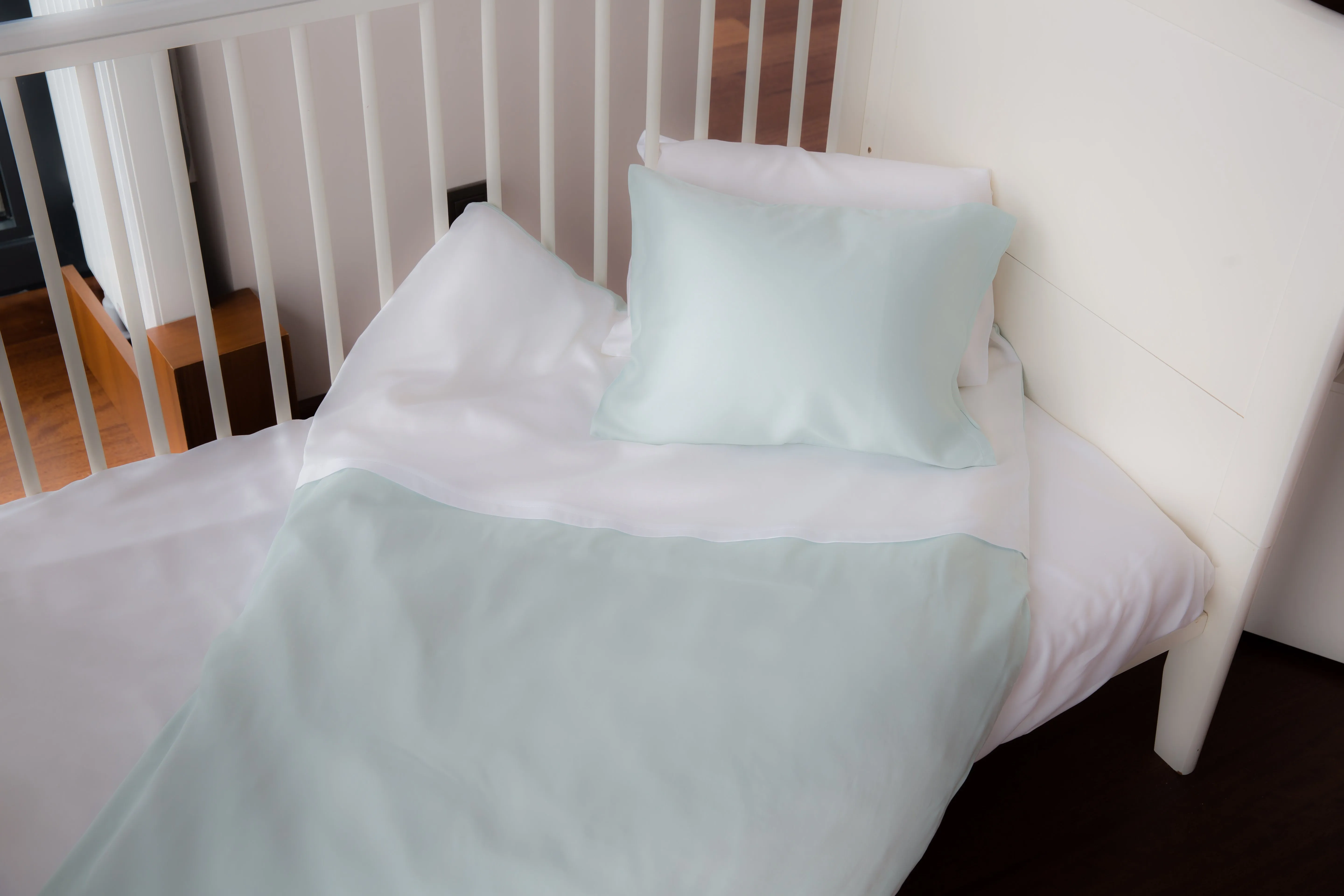 Bamboo Minty Duvet Cover Set - Cot Bed
