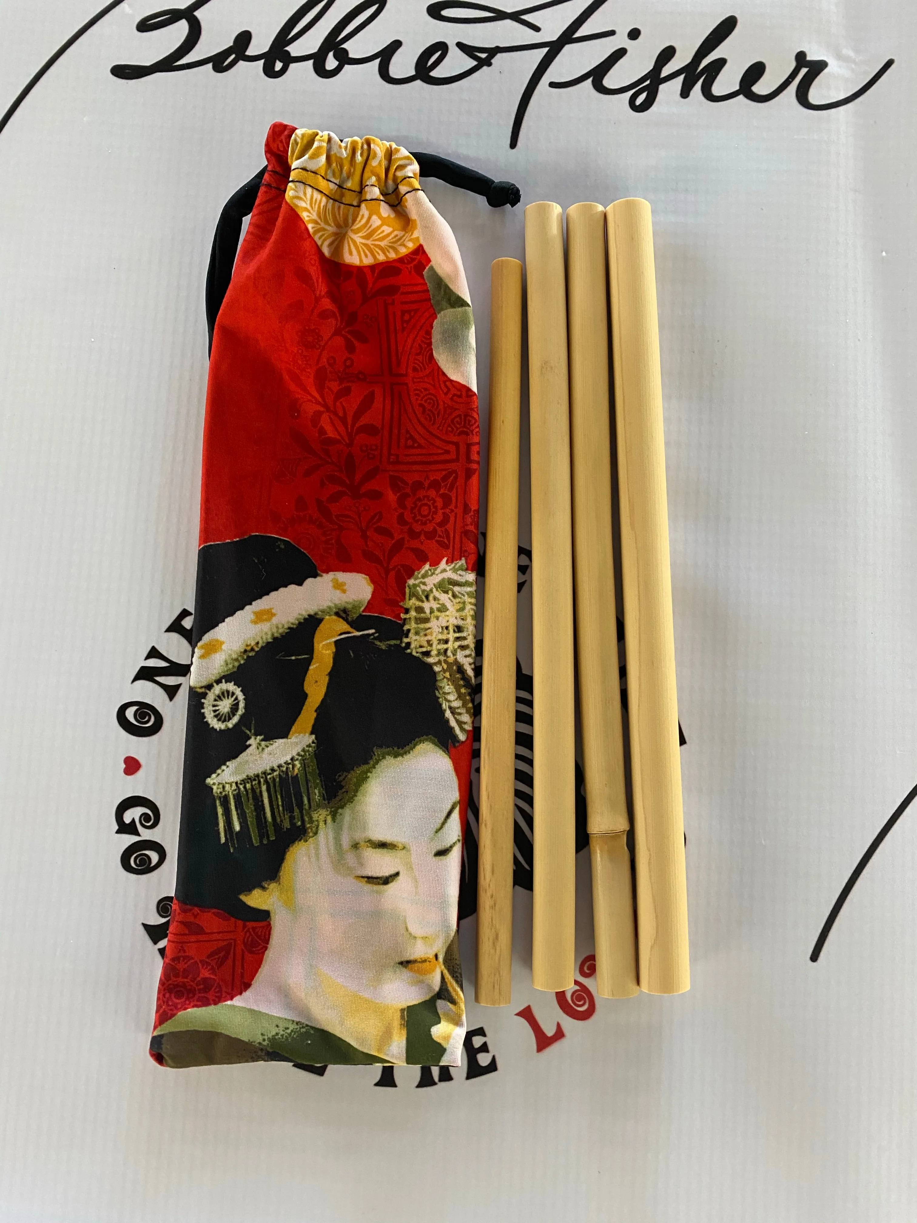 BAMBOO STRAWS WITH CUSTOM POUCH