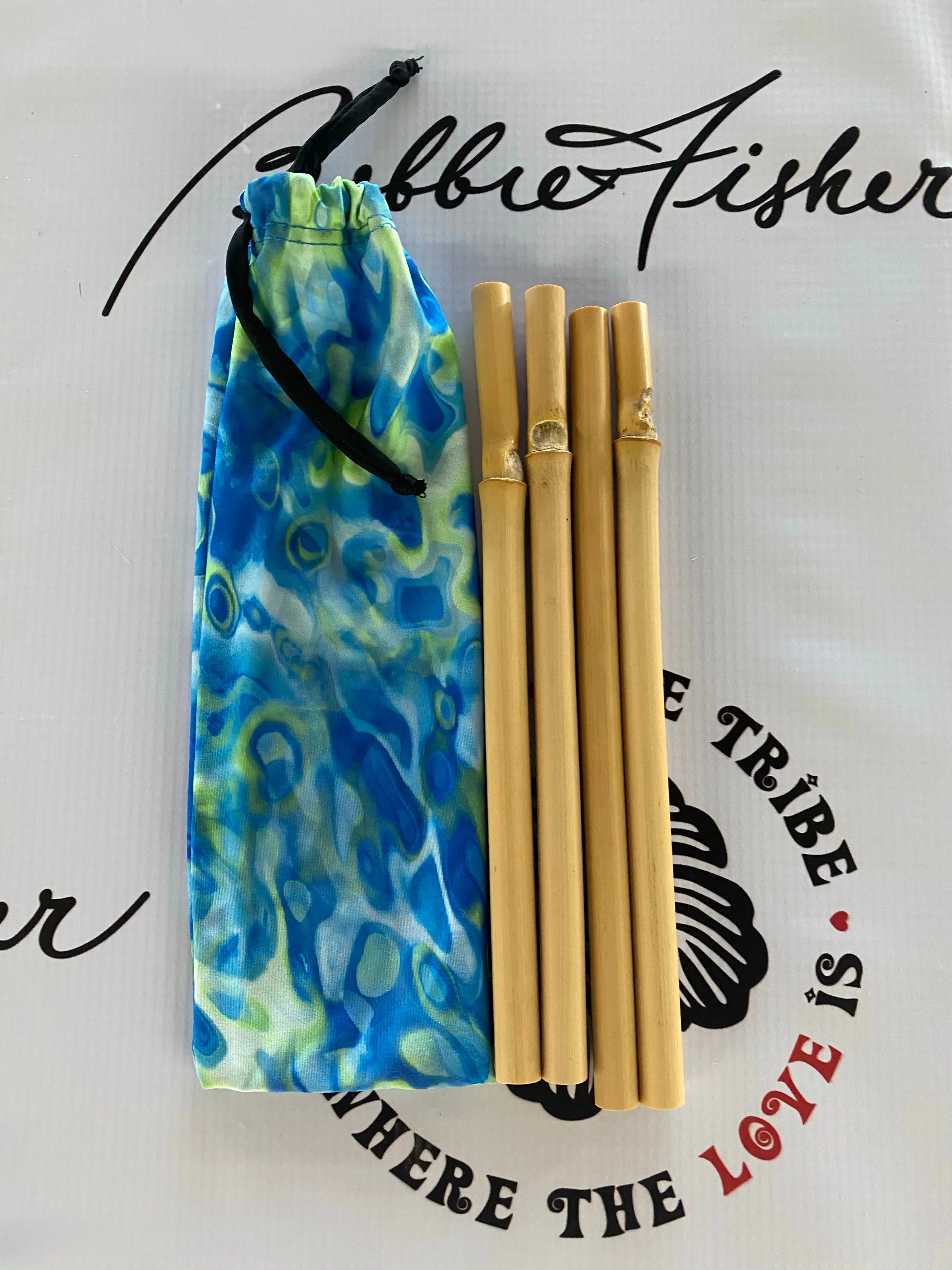 BAMBOO STRAWS WITH CUSTOM POUCH