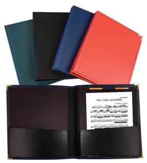 BAND FOLDER 12X14 GREEN WITH PENCIL LOOP