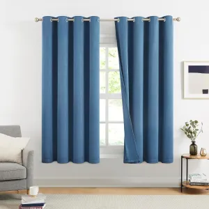 Beauoop Blue 90% Blackout Curtains, 2 Panels, condition new, no original packaging