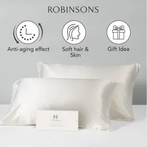 Beauty Silk Pillowcase Twin Pack Hotel Collection by Robinsons