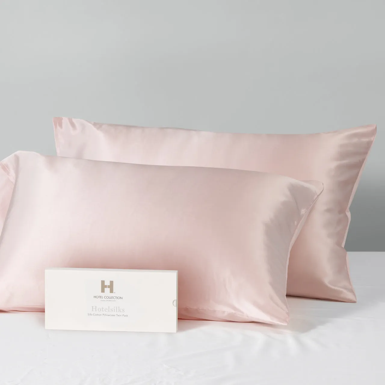 Beauty Silk Pillowcase Twin Pack Hotel Collection by Robinsons