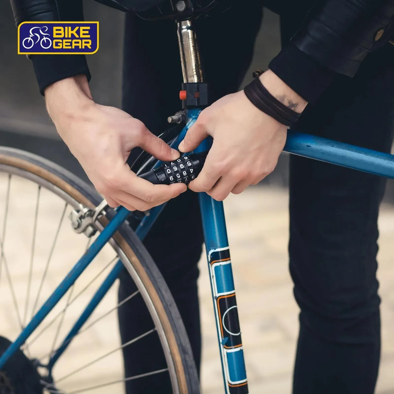 Bike Lock Cable 1.2m Spiral Security TT - 5 Digit Combination
