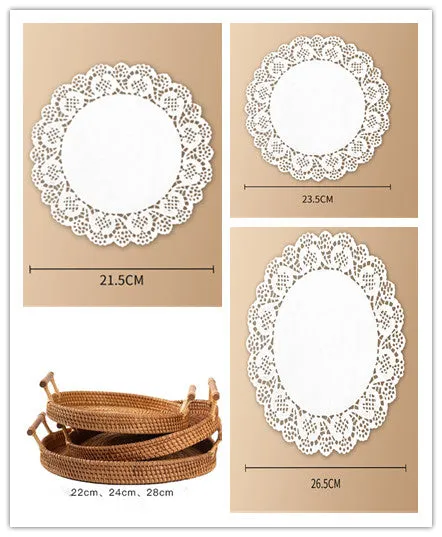 Binaural Bamboo Woven Fruit Tray Woven Basket