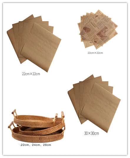 Binaural Bamboo Woven Fruit Tray Woven Basket