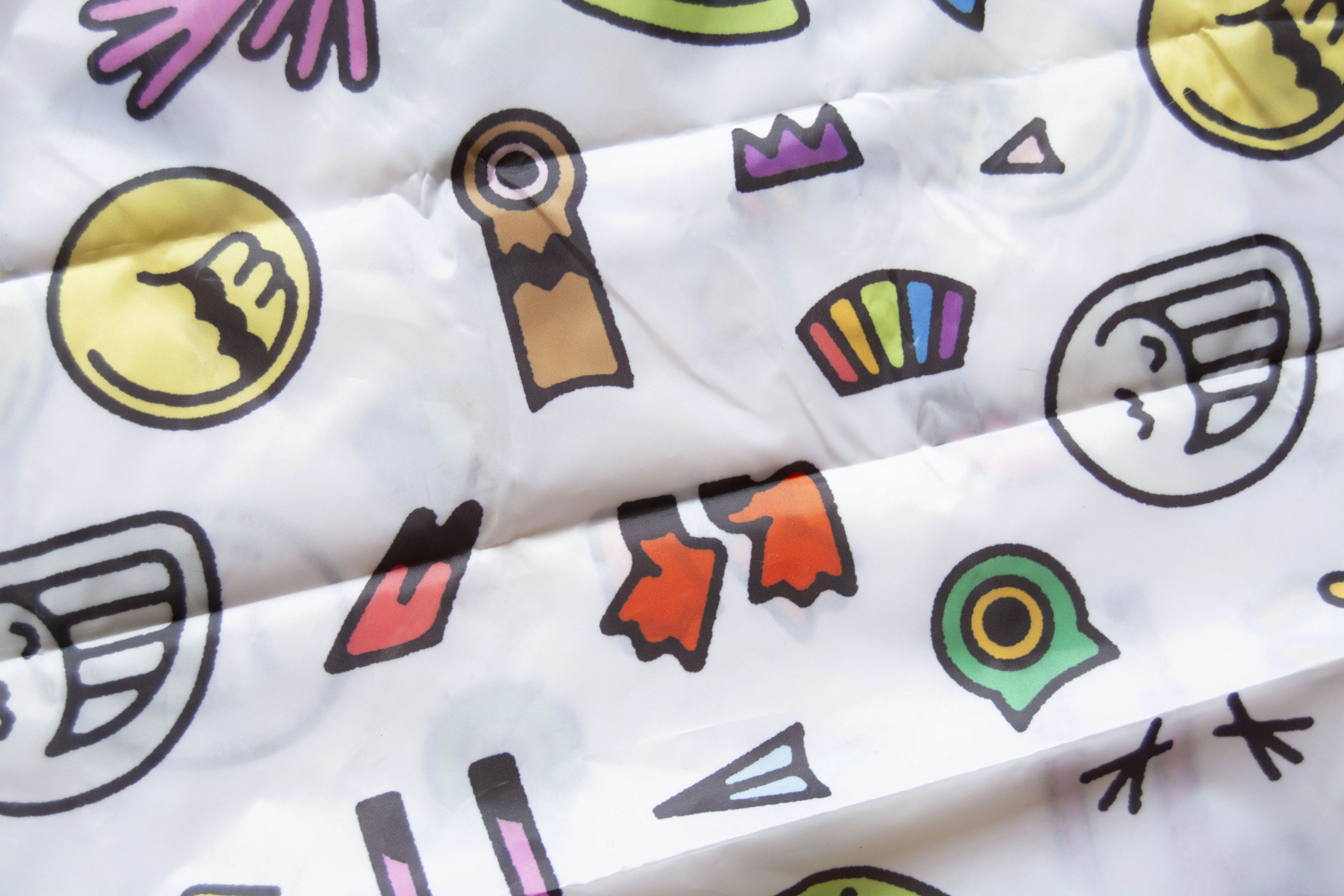 Bird Parts Reusable Fold-Up Nylon Tote Bag