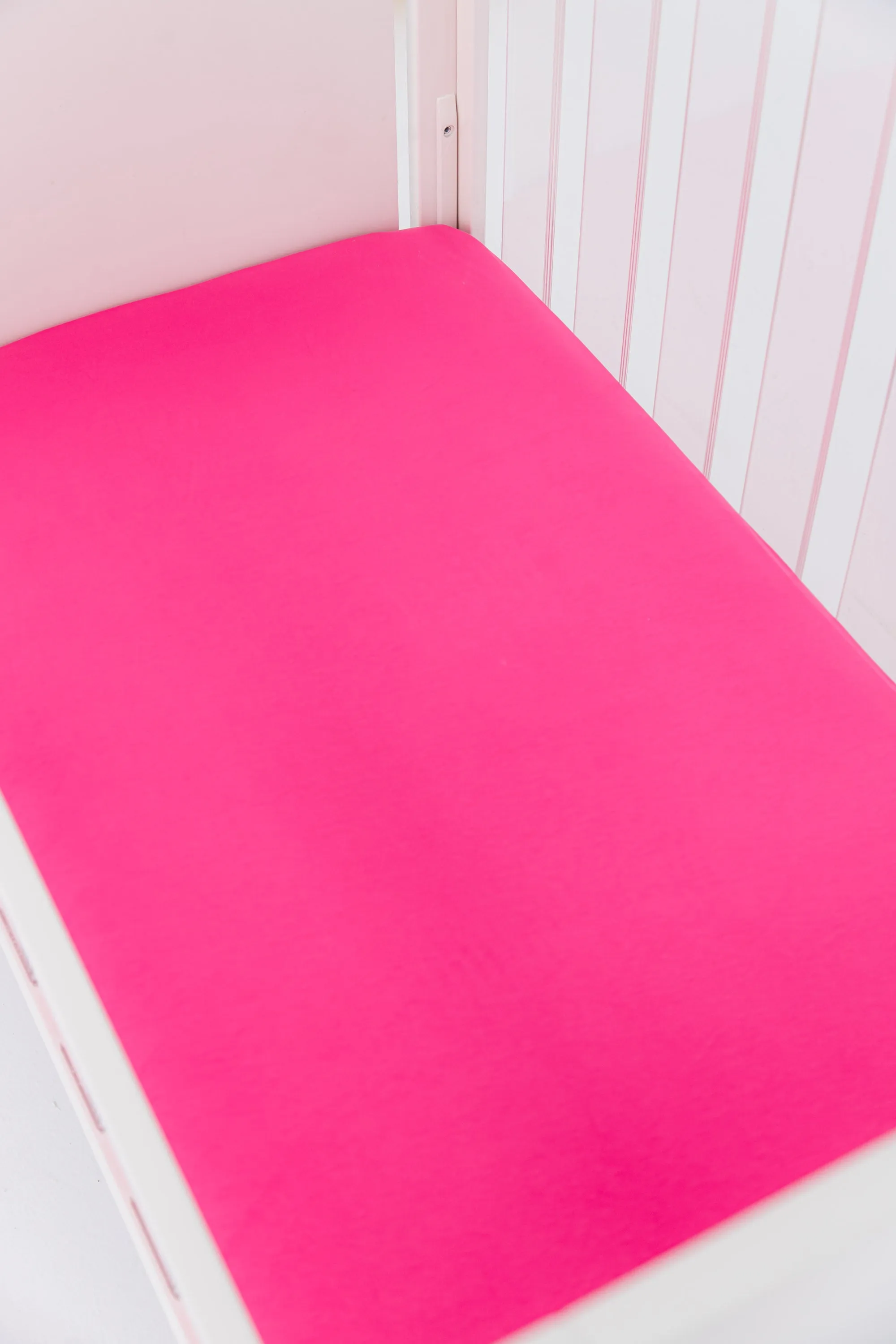 Birdie Bean Tulip Solid Pink Crib Sheet