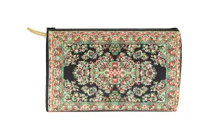 Black & Gold Silk Cotton Pouch