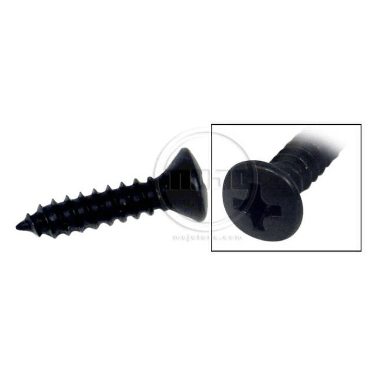 Black Oval Head Phillips Screw For Cabinet Corners, Mojotone, Pack of 12