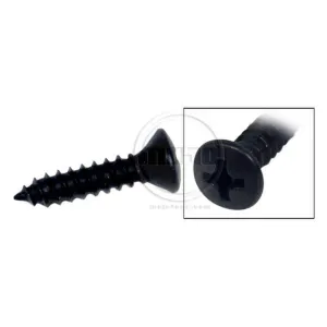 Black Oval Head Phillips Screw For Cabinet Corners, Mojotone, Pack of 12