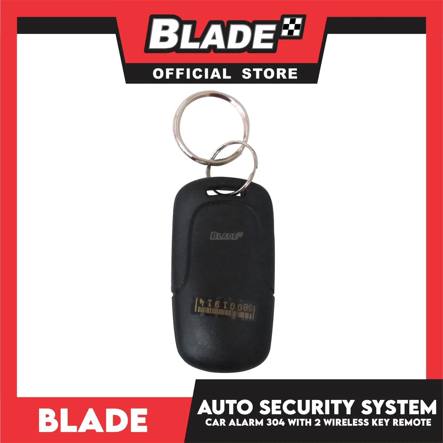 Blade Car Alarm S04 Auto Security Keyless Entry System with 2 Remote Controls & Siren Sensor- 12V Universal Remote Auto Door Lock/Unlock