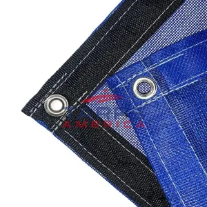 Blue 8 oz. Medium Duty Vinyl Coated Mesh Tarp by ShadeMax®