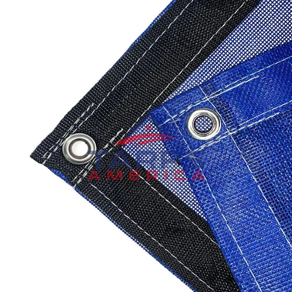 Blue 8 oz. Medium Duty Vinyl Coated Mesh Tarp by ShadeMax®