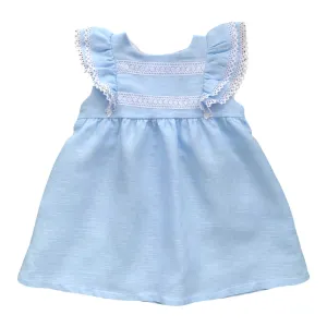 Blue Lace Trim Dress