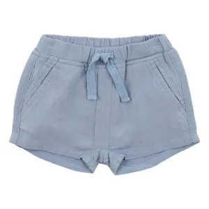 Blue Linen Shorts