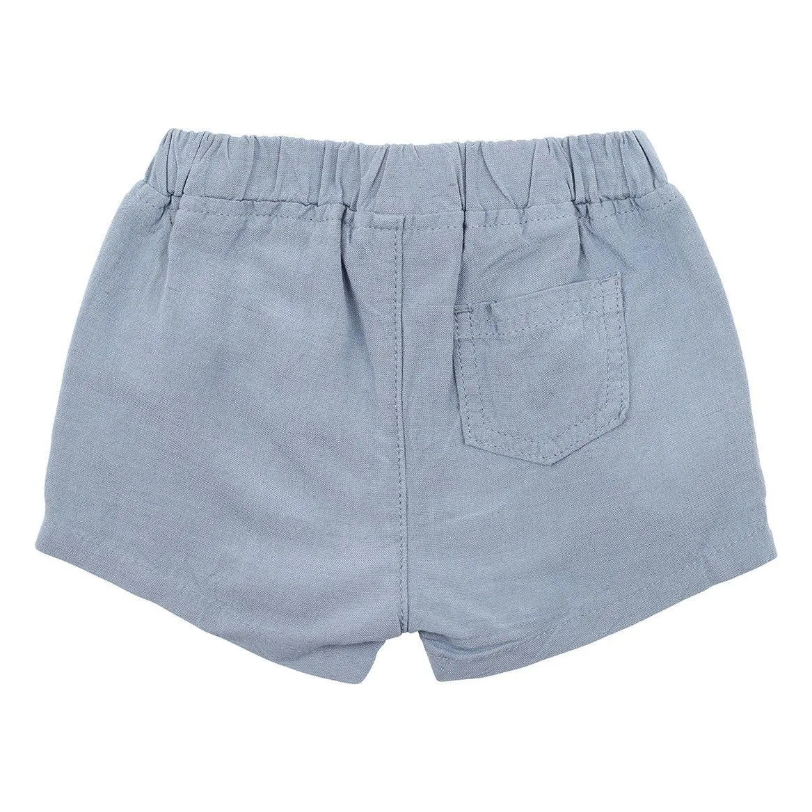 Blue Linen Shorts