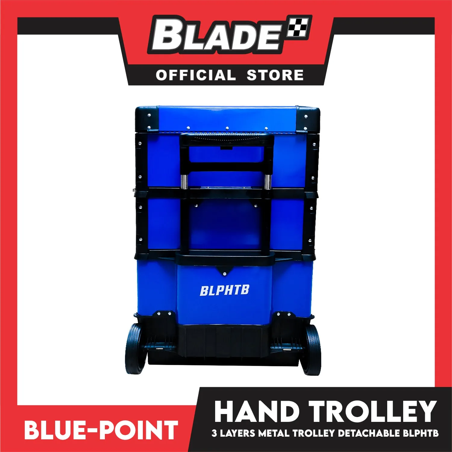 Blue-Point Hand Trolley Tool Box BLPHTB (Blue) 3 Layer Metal Trolley Detachable