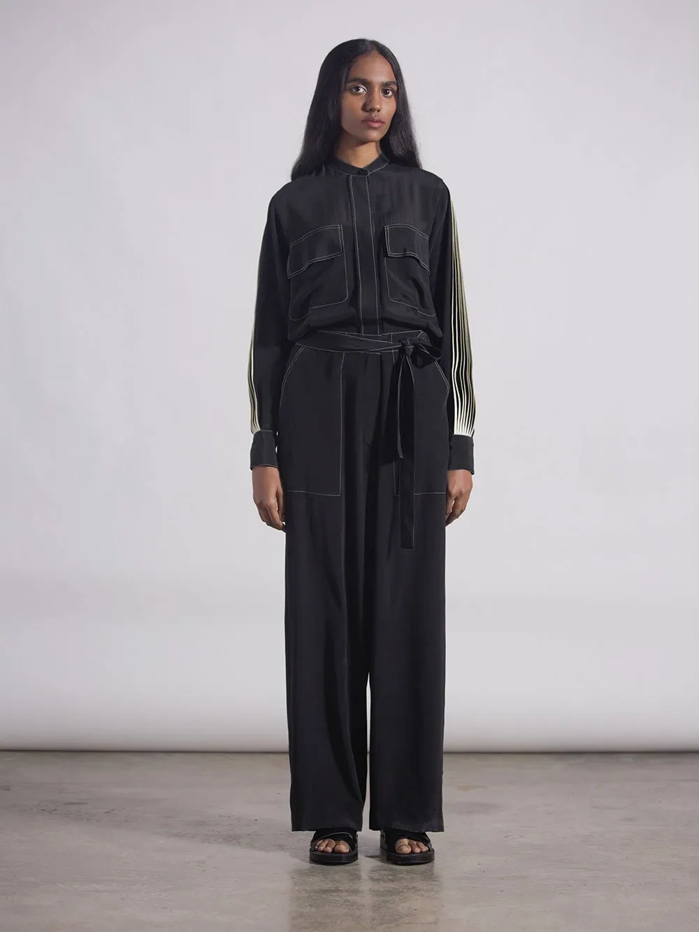 Bodice   I   Jumpsuit-With-Contrast-Top-Stitch-Along-The-Cuffs-And-Hems