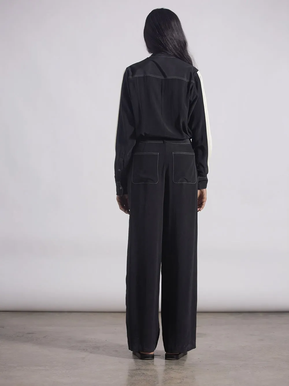 Bodice   I   Jumpsuit-With-Contrast-Top-Stitch-Along-The-Cuffs-And-Hems
