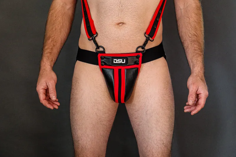 BOLD Harness & Jock Bundle - Red   FREE Socks