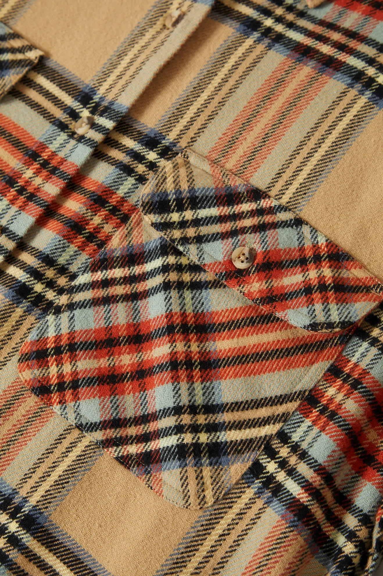 Bowery Women's Classic L/S Flannel - Sand/Burnt Brick/Black Plaid