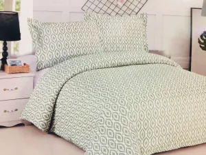 Brand new in package! Aloe Vera Bamboo Comfort Plus 3 Piece Reversible Duvet Cover set, Fits KING! Wrinkle, Fade & Stain Resistant!  Grey Geo Print!