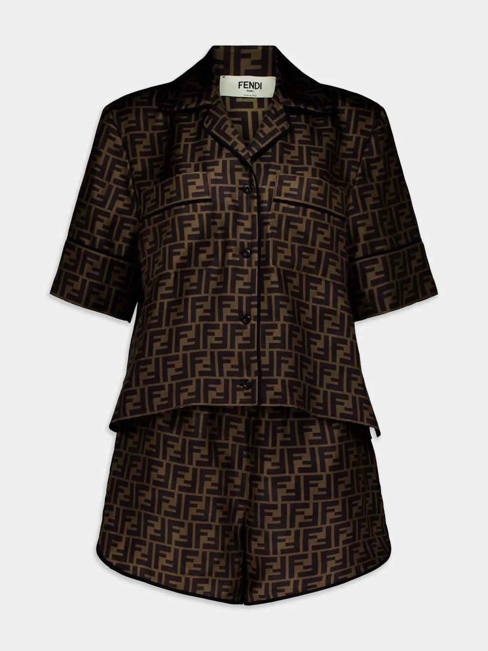 Brown Silk Pyjamas