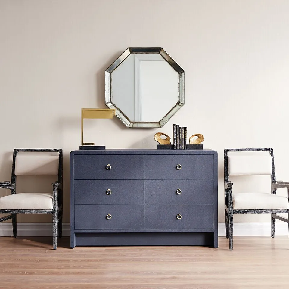 Bryant Linen Extra Large 6-Drawer / Blue Steel