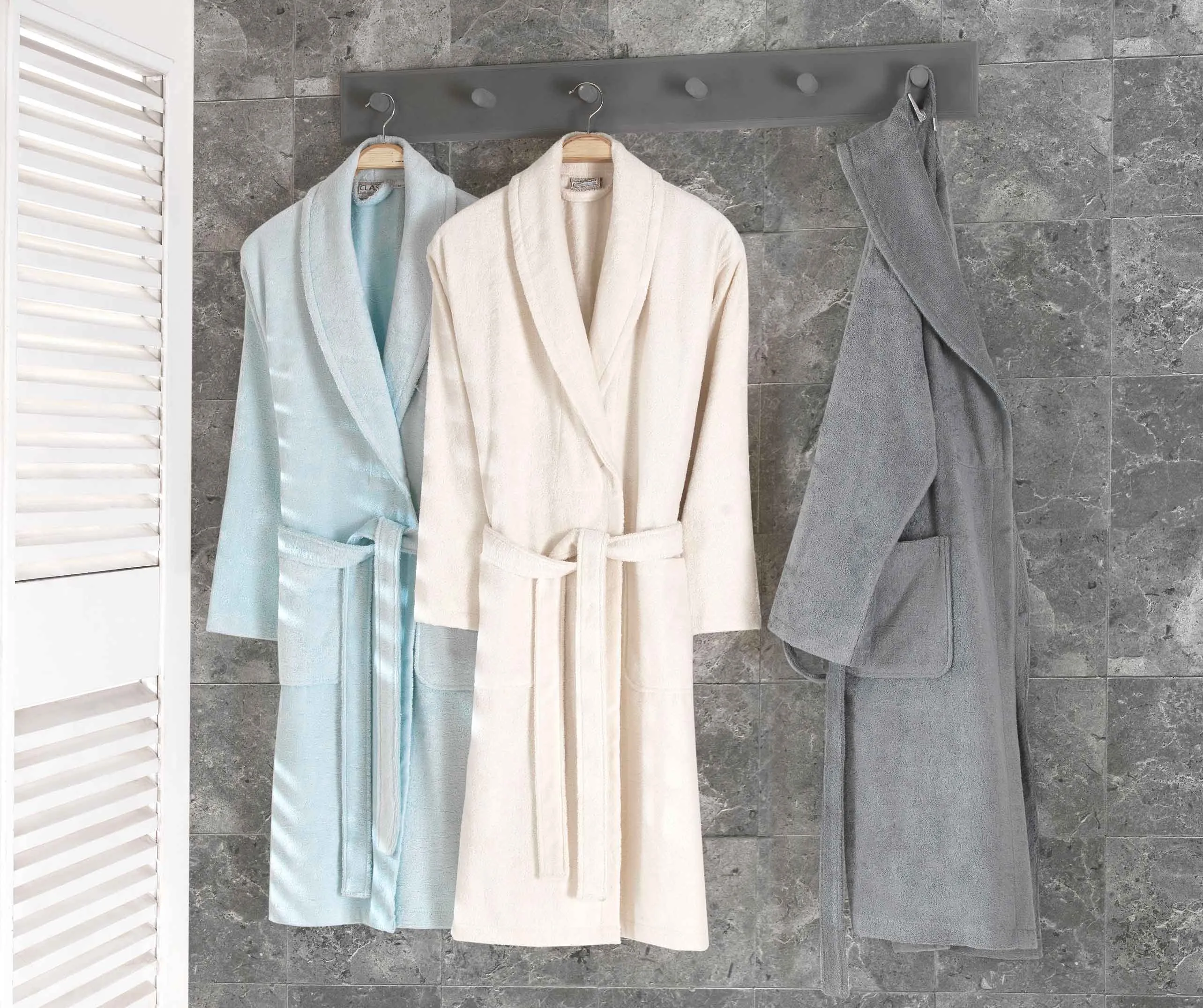 Buckingham Collection Bamboo Bathrobe - Grey