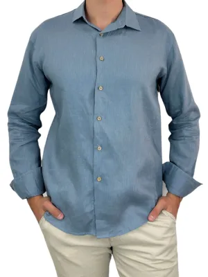 Byron Bay Petrol Linen L/S Shirt