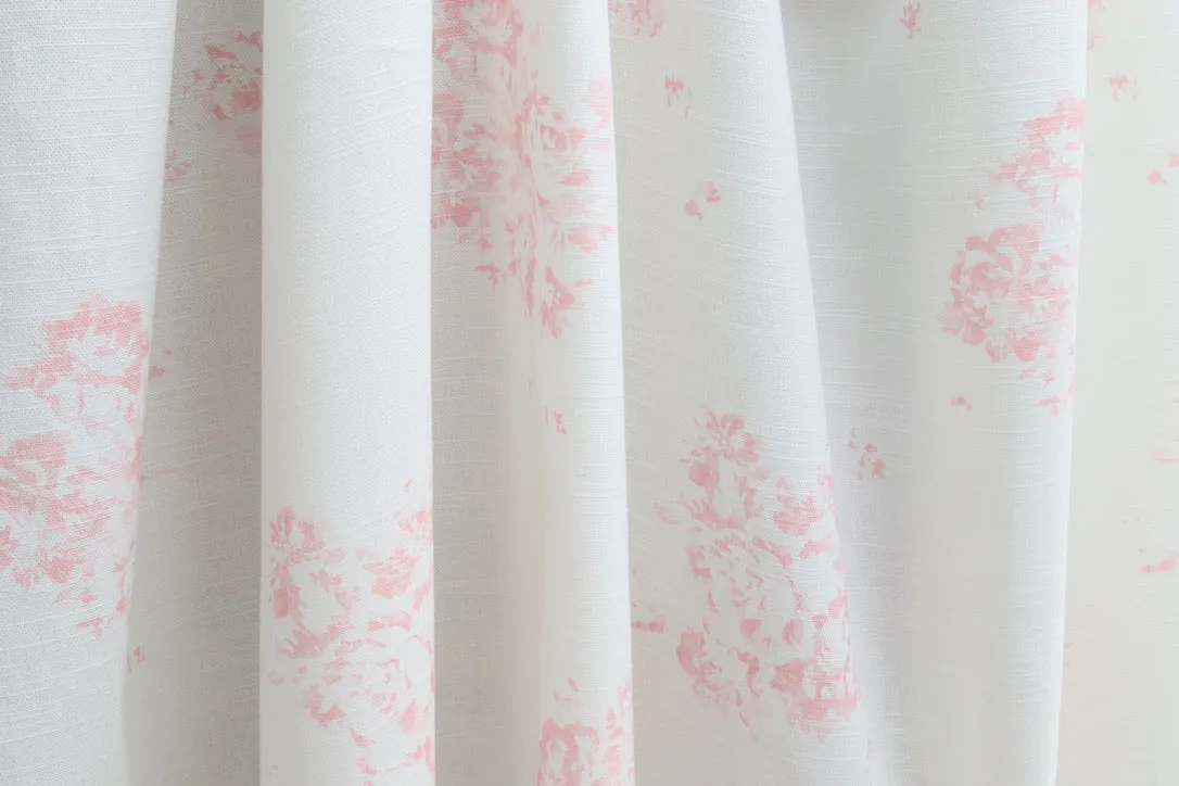 Camille - Rose d'Eté in Soft Pink On Oyster Linen