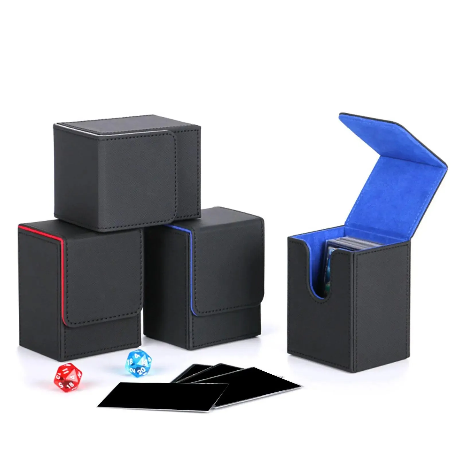 Card Deck Box with Divider – Holds 100 Premium TCG Cards