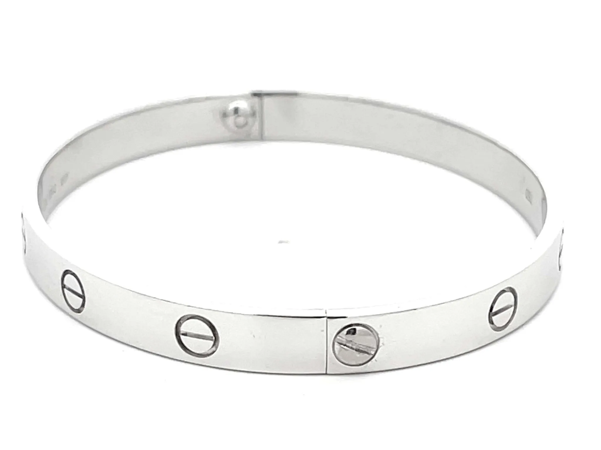 Cartier Love Bracelet in 18K White Gold Size 19