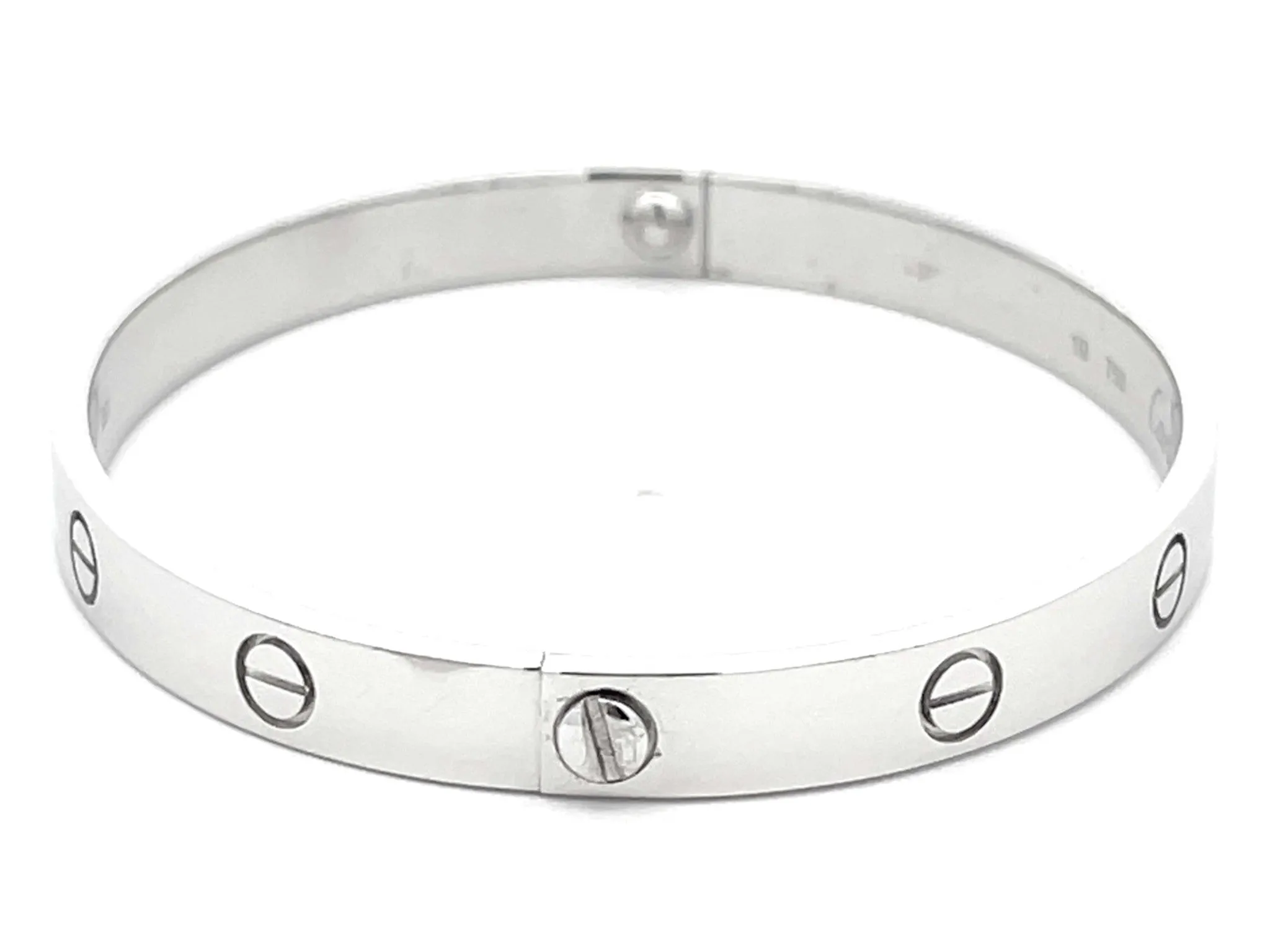 Cartier Love Bracelet in 18K White Gold Size 19