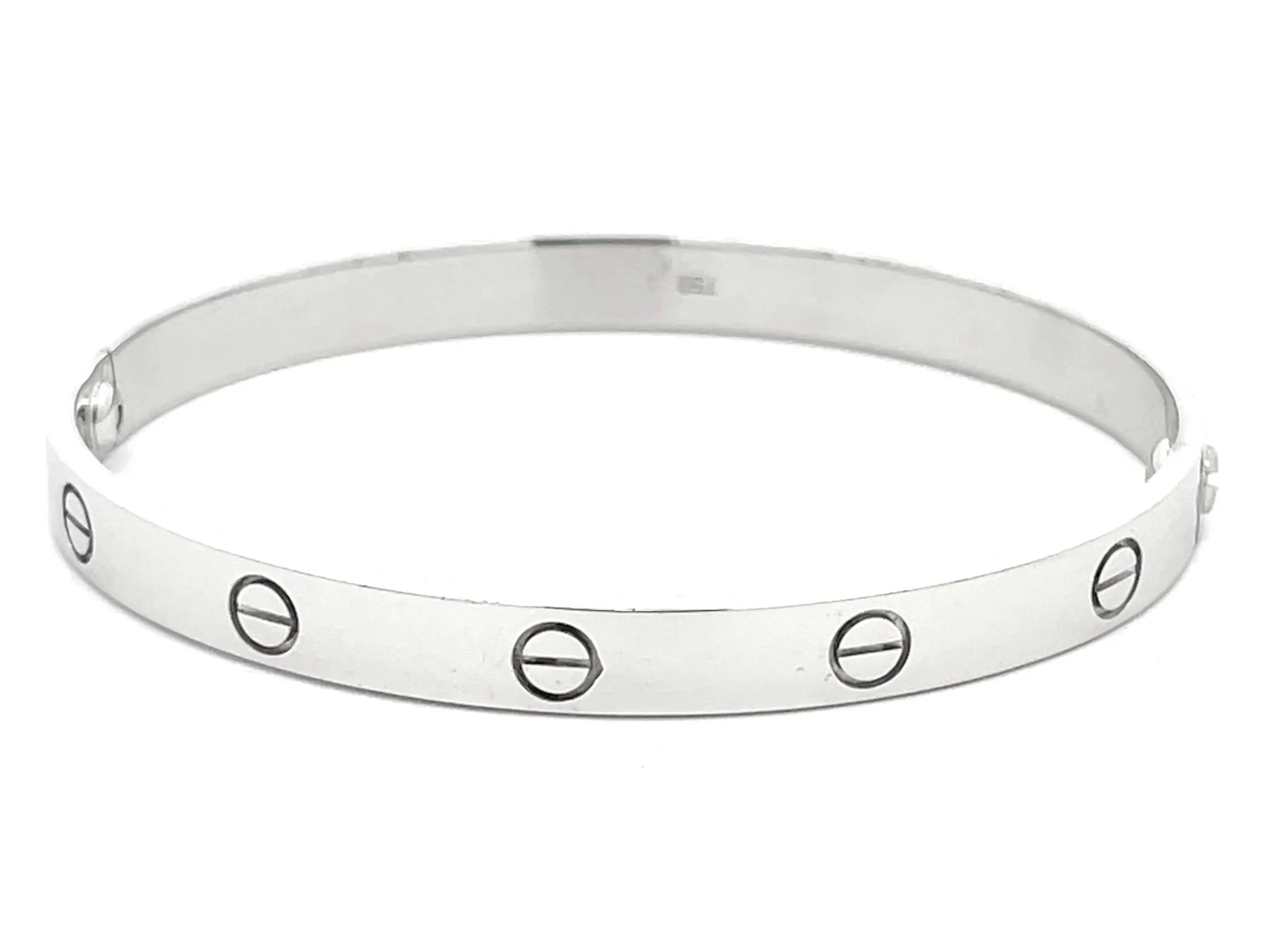 Cartier Love Bracelet in 18K White Gold Size 19