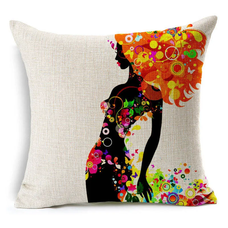Charming Pattern Cushion Covers Cotton Linen Fashion Cushion Covers Decorative Chair Waist Squre Throw Pillow Cover Home Decor