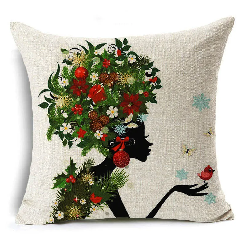 Charming Pattern Cushion Covers Cotton Linen Fashion Cushion Covers Decorative Chair Waist Squre Throw Pillow Cover Home Decor